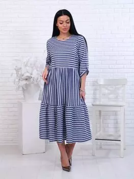 Платье трикотажное Амика (синее)