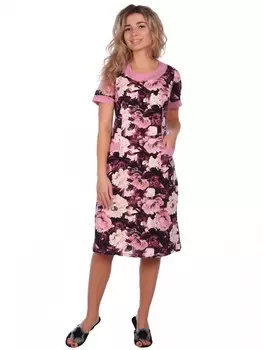 Платье трикотажное Аминда (цветы)