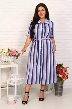 Платье трикотажное Амира (синее) рр