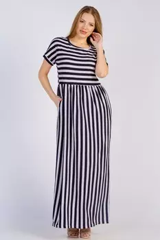 Платье трикотажное Амизи (черная полоса)