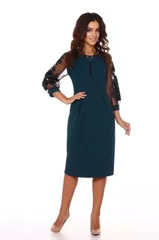 Платье трикотажное Ампэро (изумрудное)