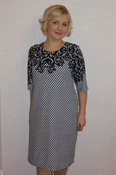 Платье трикотажное Анабель (белое)