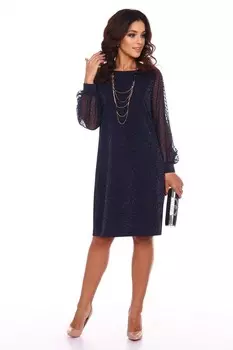 Платье трикотажное Анеса (синее) рр