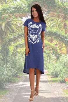 Платье трикотажное Анитра (индиго) рр