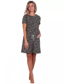 Платье трикотажное Анстей (хаки)