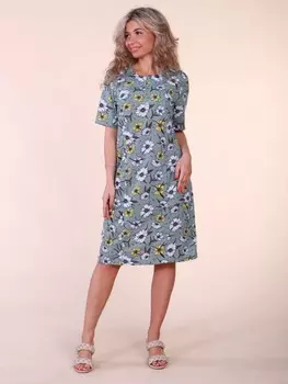 Платье трикотажное Апрелина (цветы)