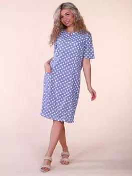 Платье трикотажное Апрелина (голубое)