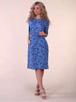 Платье трикотажное Апрелина (синее)