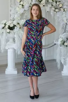 Платье трикотажное Арсэлия (цветные полосы)