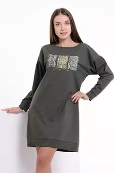 Платье трикотажное Арсения (хаки)