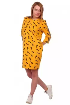 Платье трикотажное Ашлин (горчичное) рр