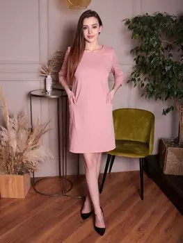 Платье трикотажное Авалона (розовое) рр