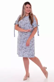 Платье трикотажное Авани (голубое)