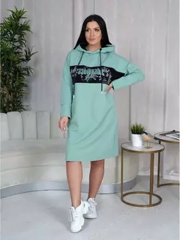 Платье трикотажное Авеню (оливковое)