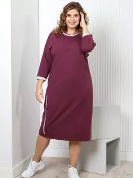 Платье трикотажное Авигея (бордовое)