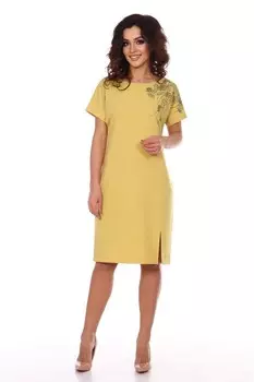 Платье трикотажное Байс (горчичное) рр