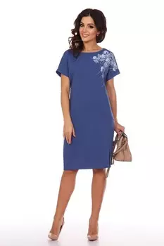 Платье трикотажное Байс (синее) рр