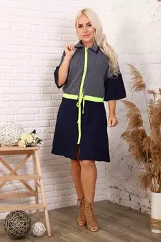 Платье трикотажное Барлетта (синее)