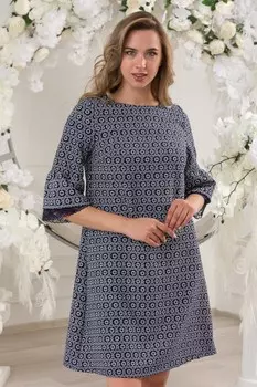 Платье трикотажное Беата (цветы)