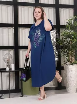 Платье трикотажное Белинда (синее) рр