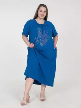 Платье трикотажное Белинда (васильковое)