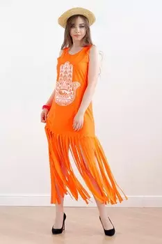 Платье трикотажное Белла (грейпфрут)