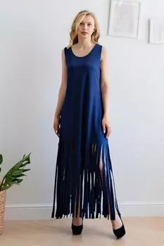 Платье трикотажное Белла (индиго)