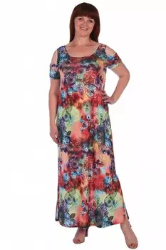 Платье трикотажное Бенефис (цветы) от