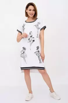 Платье трикотажное Болеро (белое)