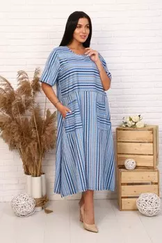 Платье трикотажное Брэди (синее) рр