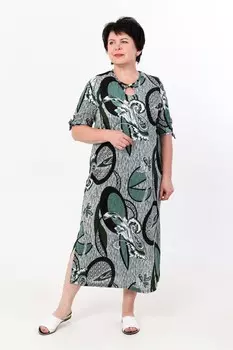 Платье трикотажное Бронислава (зеленое)