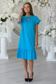 Платье трикотажное Чейси (бирюзовое)
