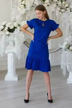 Платье трикотажное Чейси (васильковое)