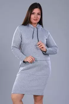 Платье трикотажное Цизара (серое)