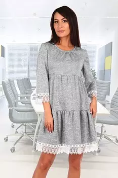 Платье трикотажное Дакота (серое)