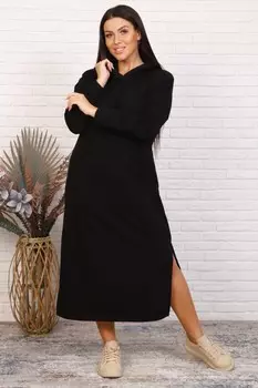 Платье трикотажное Далийя (черное)