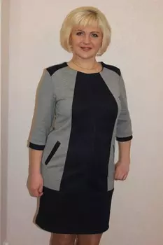 Платье трикотажное Данилла (синее)