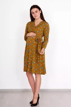 Платье трикотажное Дэнис (коричневое) рр