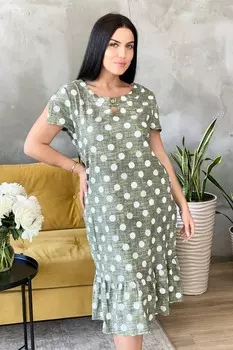 Платье трикотажное Дэниз (хаки)