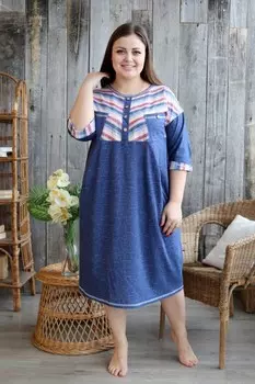 Платье трикотажное Дариа (джинс)