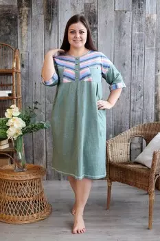 Платье трикотажное Дариа (оливковое)