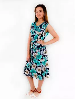 Платье трикотажное Дарима (ментоловое)