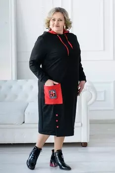 Платье трикотажное Дарсия (черное)