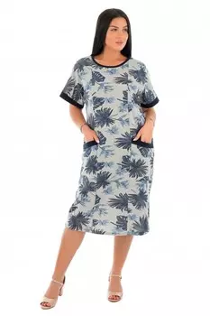 Платье трикотажное Деифилия (серое)