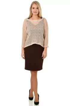 Платье трикотажное Делфия (шоколадное)
