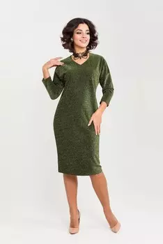 Платье трикотажное Делисия (зеленое)
