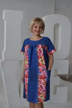 Платье трикотажное Деним