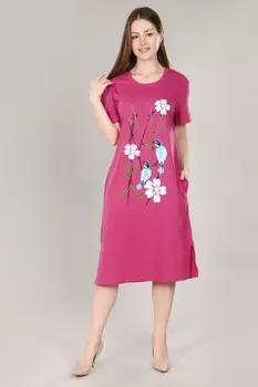 Платье трикотажное Дениза (брусничное)