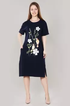 Платье трикотажное Дениза (темно-синее) рр