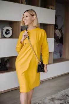 Платье трикотажное Детта (желтое)